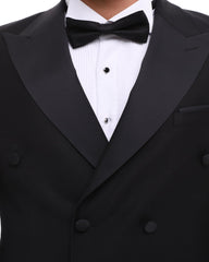 Black double breasted tuxedo suits