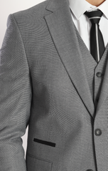 Grey three piece suits for men