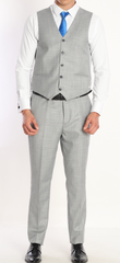 Light Grey three piece suits by designer UK
