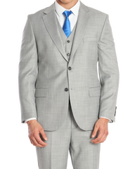 Light Grey three piece suits by designer