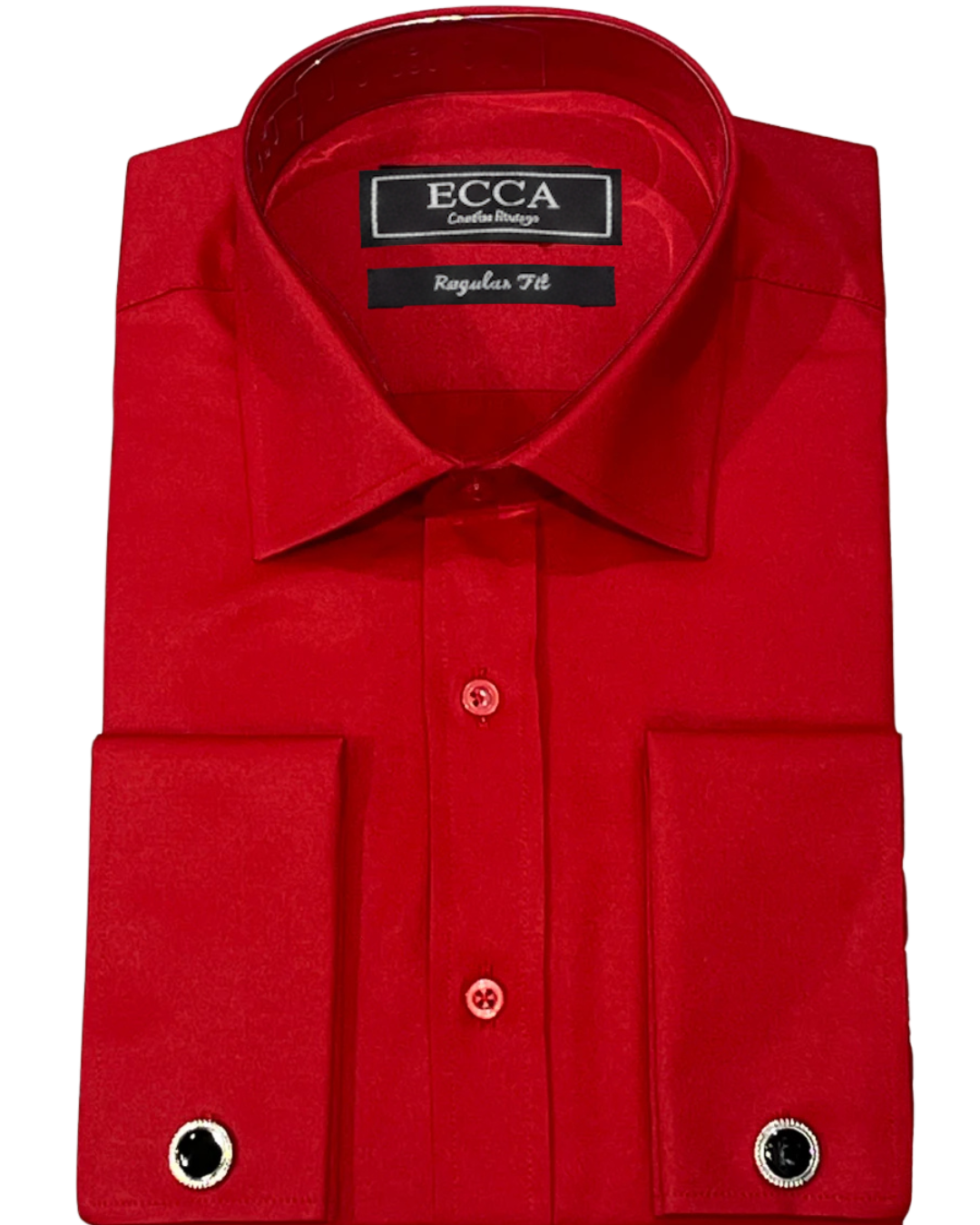 red shirt with double cuffs, perfect for any occasion. Crafted in 100% cotton 