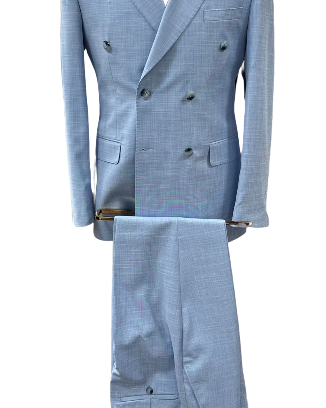 baby blue double breasted suit