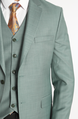 men's green three piece suits by designer