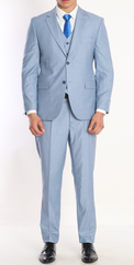 men's baby blue three piece suits by designer