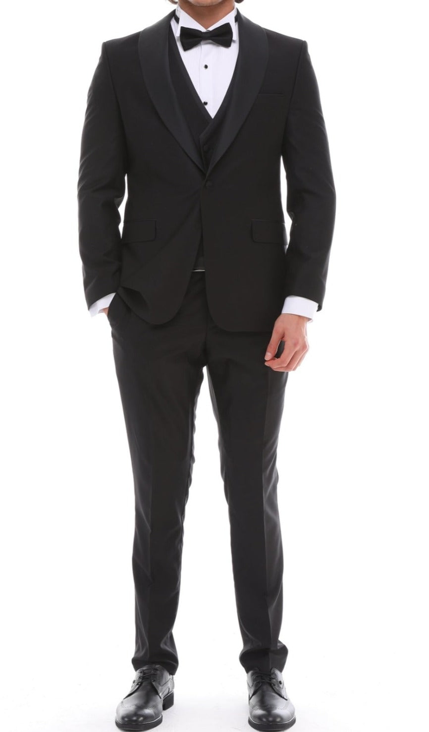 men's black shawl lapel tuxedo suits