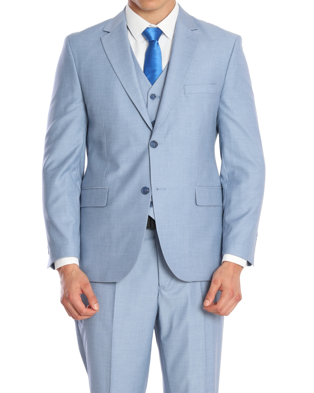 men's baby blue three piece suits by designer