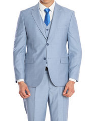 men's baby blue three piece suits by designer