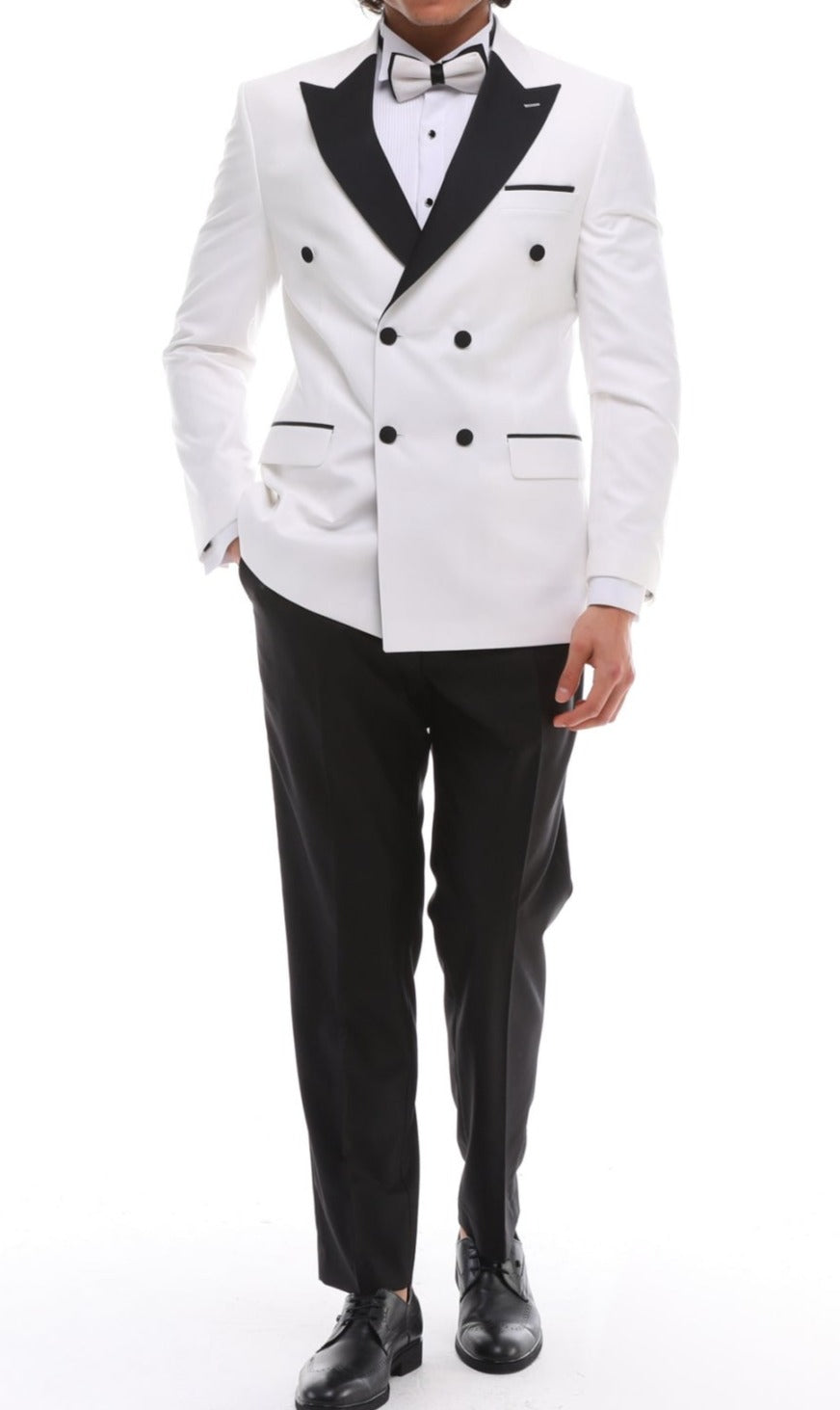 white double breasted tuxedo suits UK