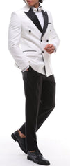 white double breasted tuxedo suits for men UK