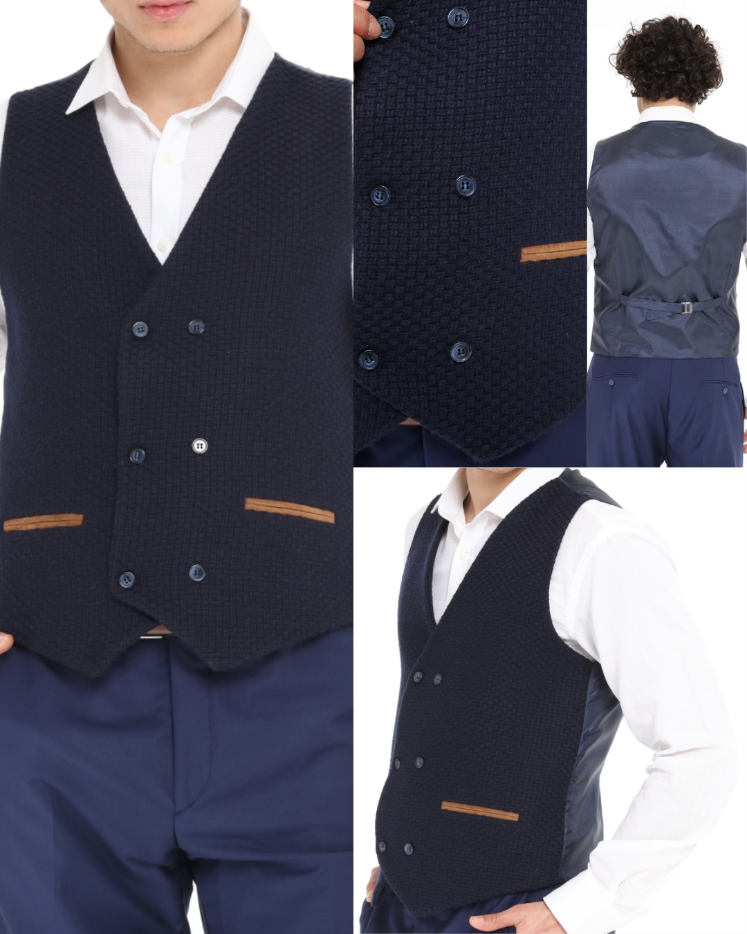 navy wool waistcoat