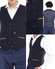 navy wool waistcoat