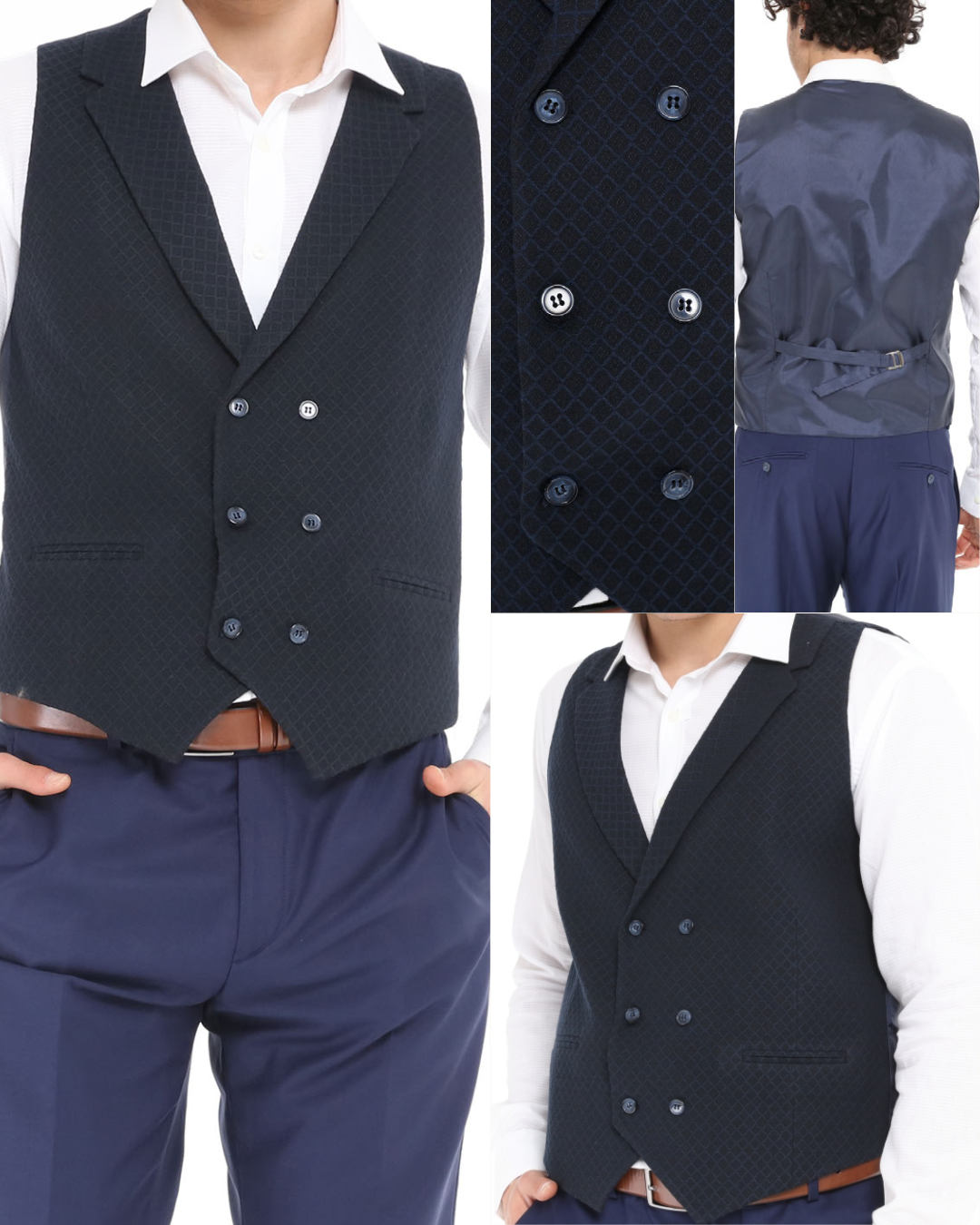 navy wool waistcoat