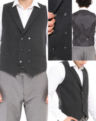 grey wool waistcoat for men