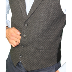 men's grey wool waistcoats