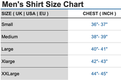 ICONIC CROSS PLEATED - White Tuxedo Shirt With Studs Size Chart by ECCA LONDON DESIGN
