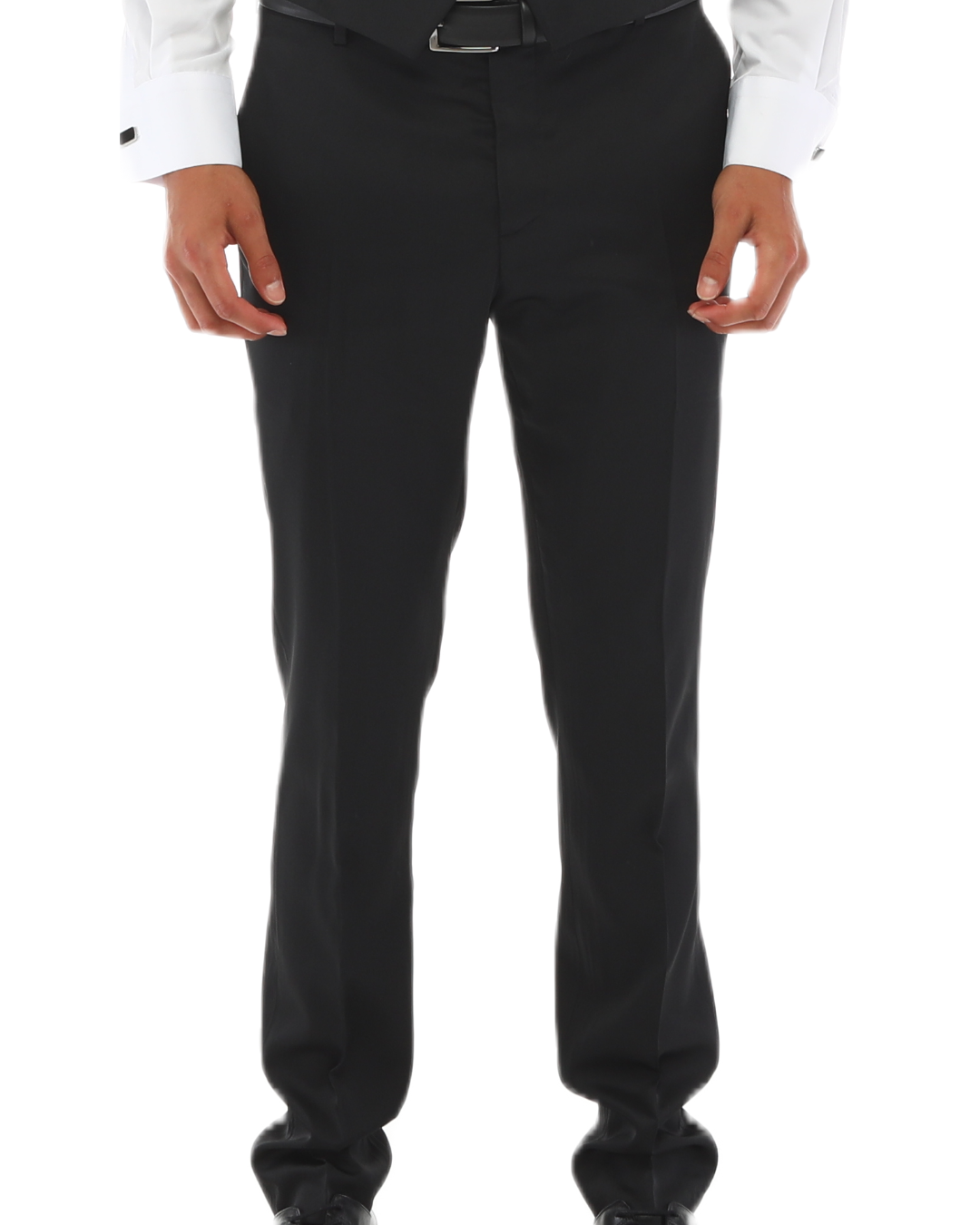 Men's Black Satin Trousers
