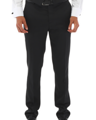 Men's Black Satin Trousers