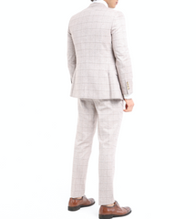 PEACHY LINEN - Light Orange Three Piece Suit