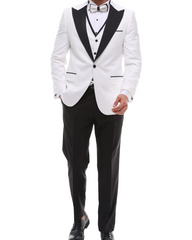 men's white tuxedo suit