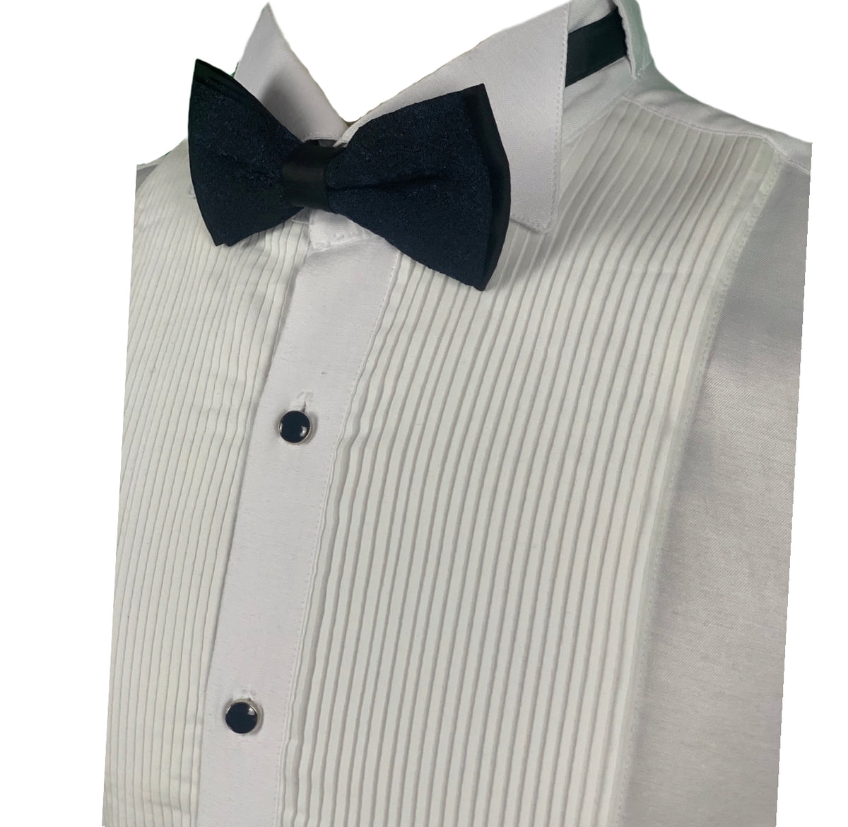 White Tuxedo Shirt With Studs