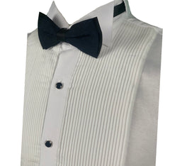 White Tuxedo Shirt With Studs
