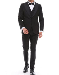 black tuxedo suit for men by designer