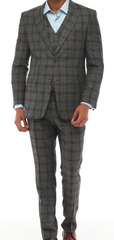 green Check suit for men London