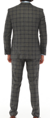 green Check suit for men