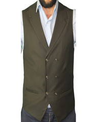 green wool waistcoats