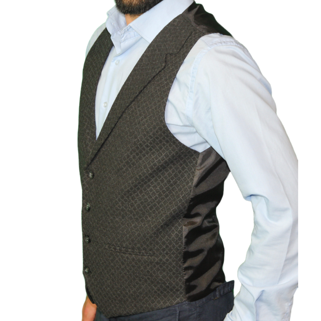 grey wool waistcoats by designer