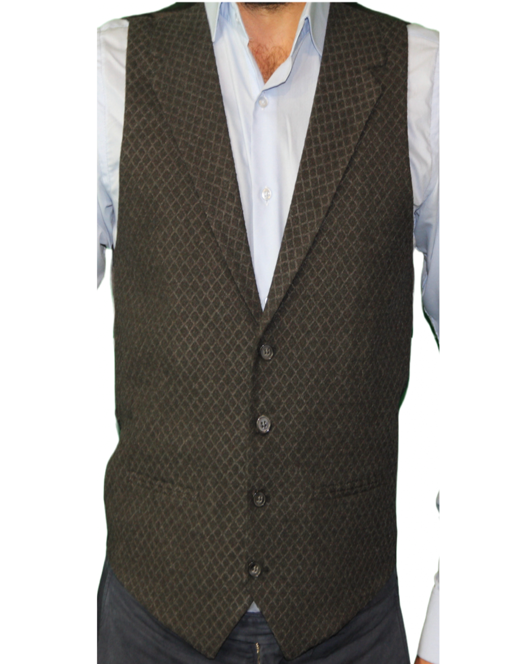 grey wool waistcoats by designer UK