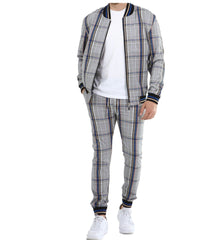 ICONYN GENTLEMAN TRACKSUIT SET - Blue and Yellow Matched Outwears
