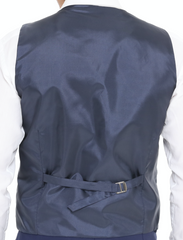 men's blue wool waistcoats UK