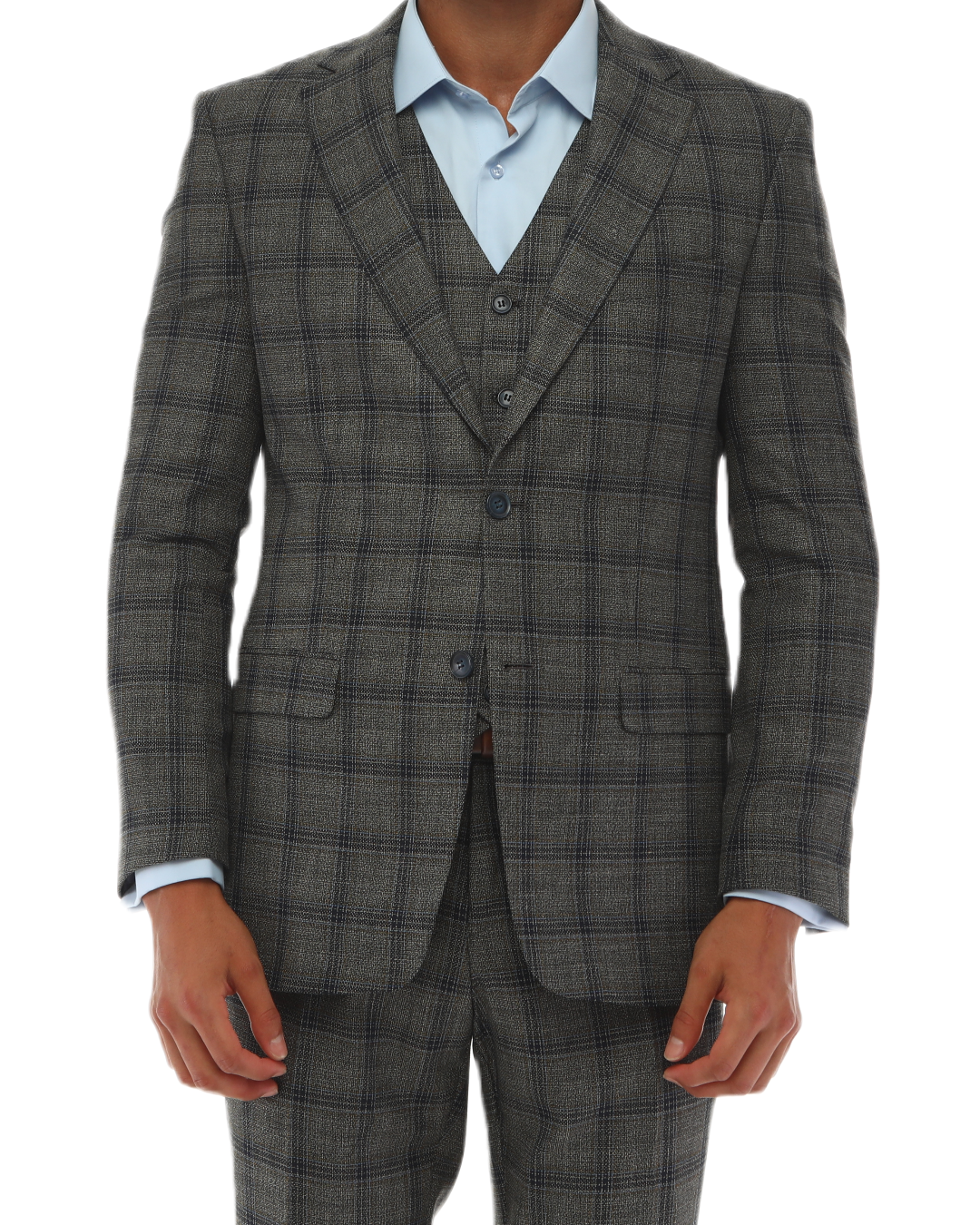 men's green Check suit for men by designer