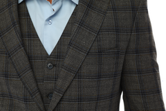 men's green Check suit for men UK