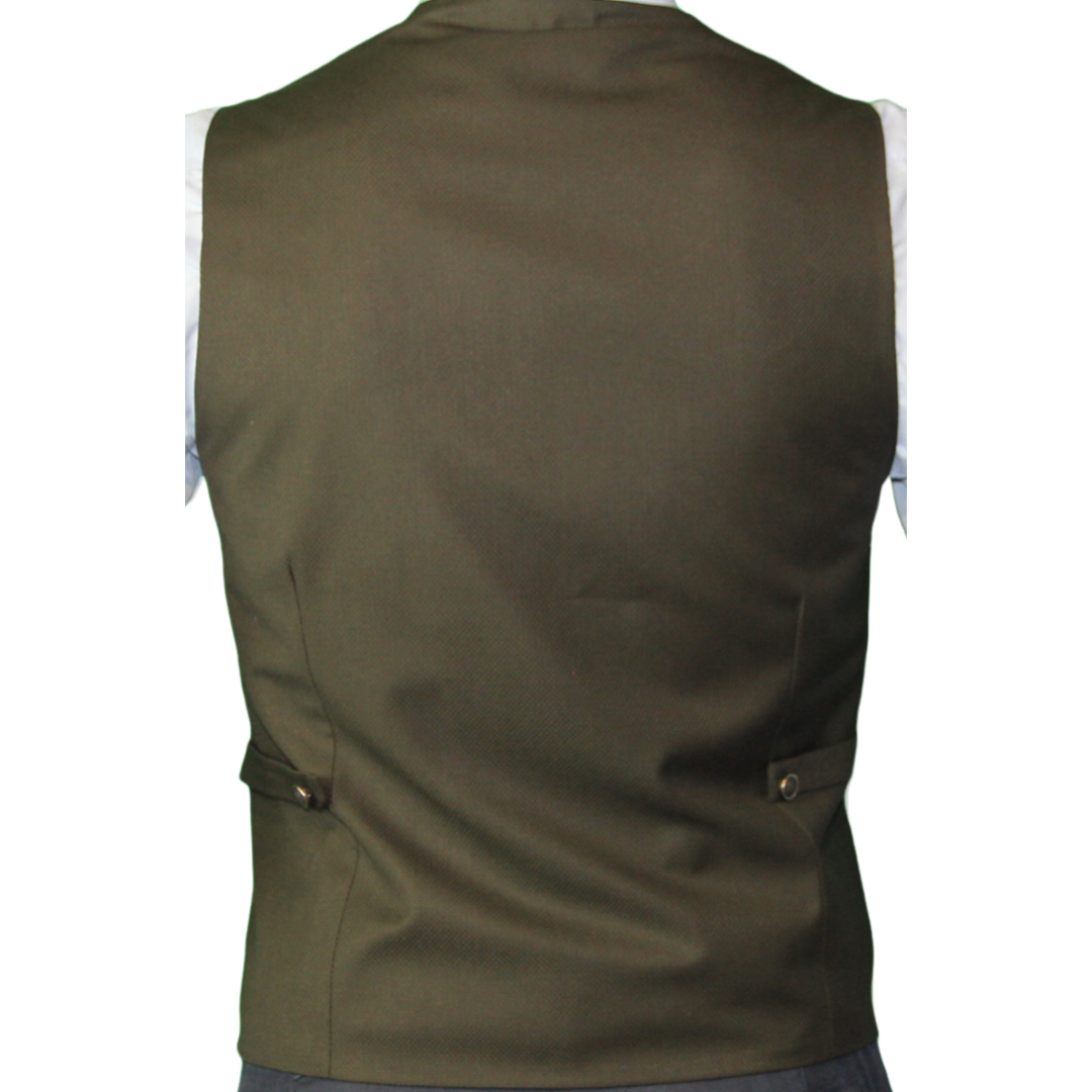 men's green wool waistcoats UK