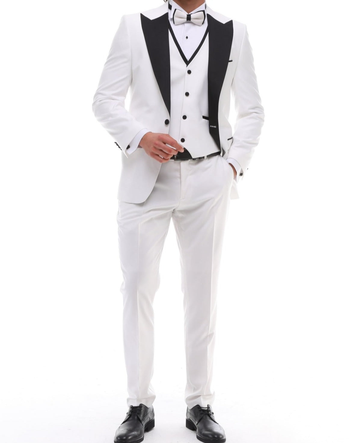 white tuxedo suit for men by designer London