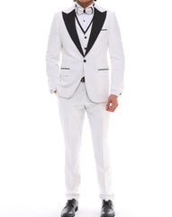 white tuxedo suit for men by designer UK